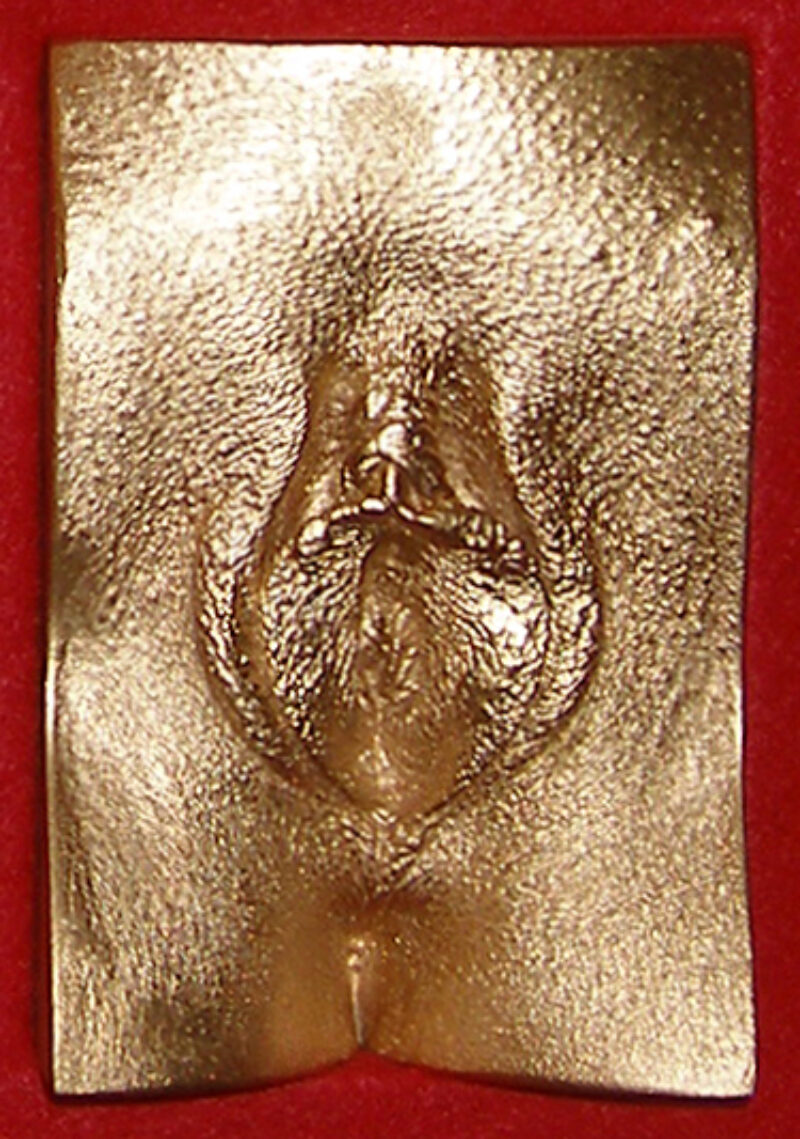 gold plated vulva cast