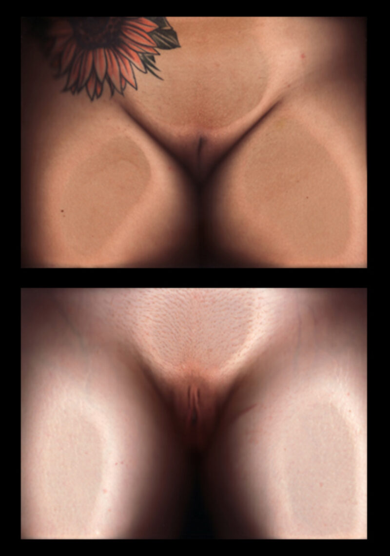 scanner photography images of shaved pubes and tattoos