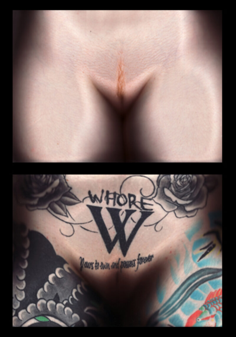 scanner photography images of pubic hair and tattoos