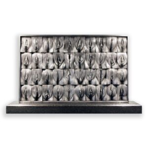 Jamie McCartney's 'Great Wall of Vagina panel 5 miniature' artwork in aluminium resin