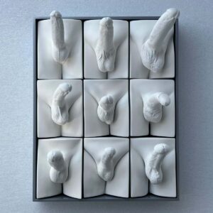 Jamie McCartney's '3x3 Men' erect penis artwork